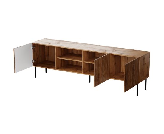 Cama Meble RTV JUNGLE cabinet 190x40.5x59.5 oak wotan + black legs