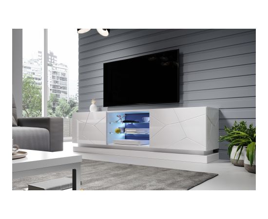 Cama Meble Cama TV cabinet QIU 200 MDF white gloss/white gloss