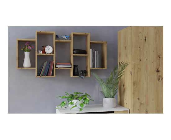 Top E Shop Hanging bookcase Bilbao 7.0 Wall mounted shelves Oak Artisan