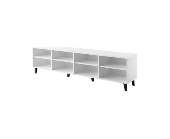 Cama Meble RTV cabinet FARO 200x42x52 white matt + oak craft