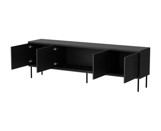 Cama Meble RTV cabinet ABI 4D 200x38x62 black matt