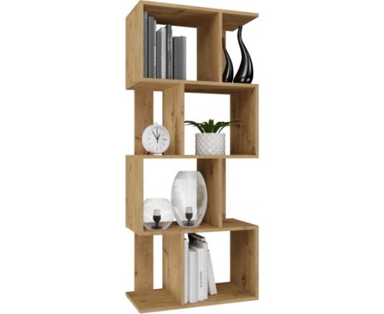 Top E Shop Bookcase FIESTA 4P 59.5x30x140 cm, artisan oak