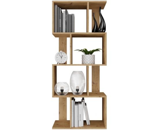 Top E Shop Bookcase FIESTA 4P 59.5x30x140 cm, artisan oak