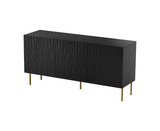 Cama Meble JUNGLE chest 152x40.5x74.5 matte black + golden legs