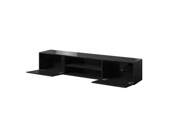 Cama Meble RTV cabinet SLIDE 200K 200x40x37 cm all in gloss black