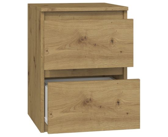 Top E Shop M2 Malwa bedside table 2 drawers Oak Artisan