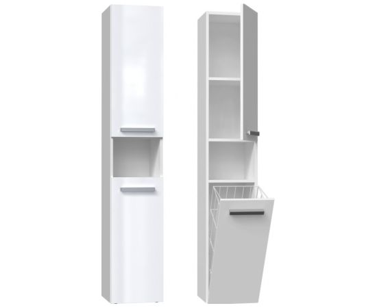 Top E Shop Bathroom cabinet NEL III 31x30x174 cm, white, glossy