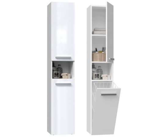 Top E Shop Bathroom cabinet NEL III 31x30x174 cm, white, glossy