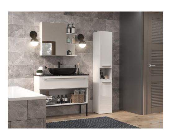 Top E Shop Bathroom cabinet NEL III 31x30x174 cm, white, glossy