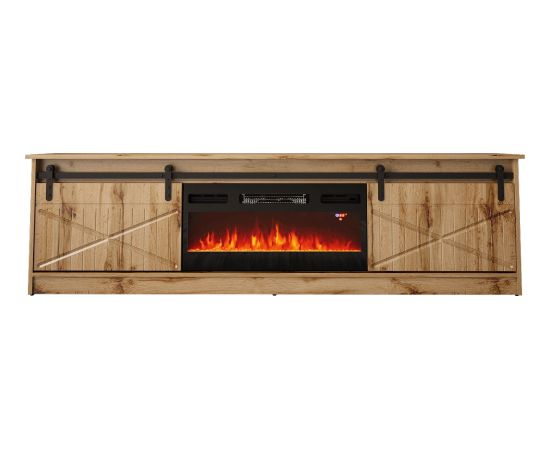 Cama Meble RTV GRANERO + fireplace cabinet 200x56.7x35 oak wotan