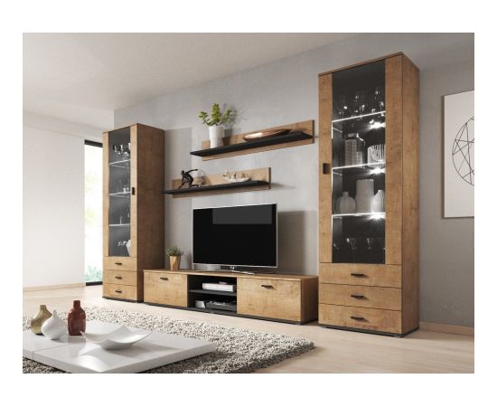 Cama Meble Cama TV stand SOHO 180 lefkas oak/black