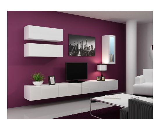 Cama Meble Cama TV stand VIGO 140 30/140/40 white/white gloss