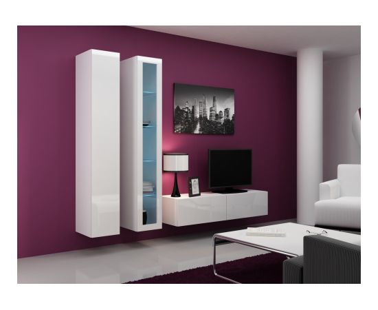 Cama Meble Cama TV stand VIGO 140 30/140/40 white/white gloss