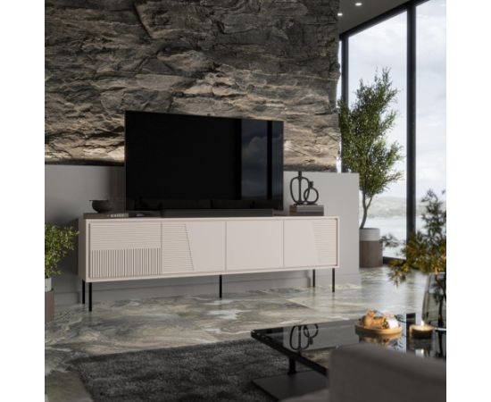 Cama Meble RTV cabinet ABI 4D 200x38x62 cashmere matt