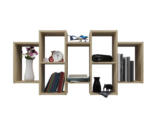 Top E Shop Wall-hung bookcase Bilbao 7.0 Wall Shelves Sonoma Oak