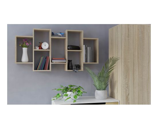 Top E Shop Wall-hung bookcase Bilbao 7.0 Wall Shelves Sonoma Oak