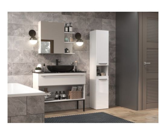 Top E Shop Bathroom cabinet NEL I 31x30x174 cm, white, glossy