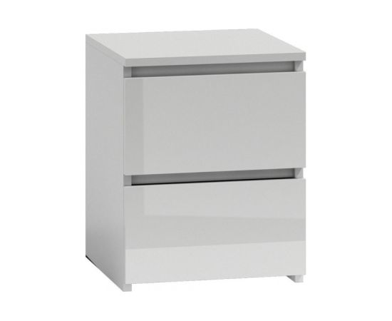 Top E Shop Topeshop M2 BIEL POŁYSK FRONT nightstand/bedside table 2 drawer(s) White