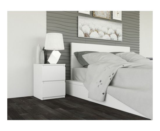 Top E Shop Topeshop M2 BIEL nightstand/bedside table 2 drawer(s) White