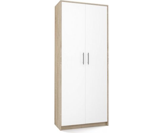 Top E Shop Filing cabinet OLIV 2D 74x35x180 cm, Sonoma/White