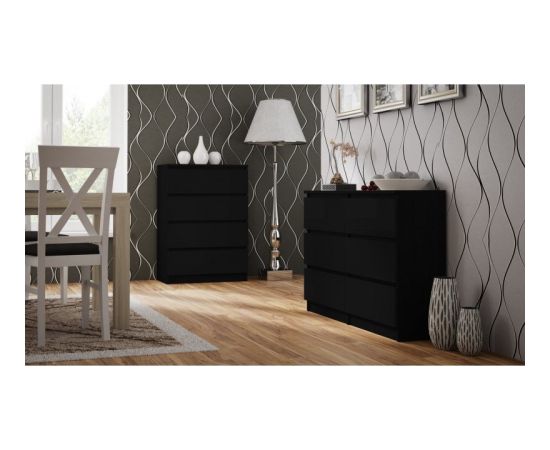 Top E Shop Topeshop M4 CZERŃ chest of drawers