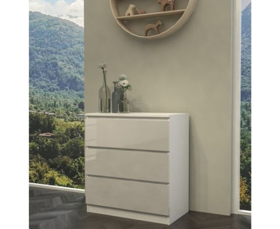 Top E Shop Topeshop M3 BIEL POŁYSK chest of drawers