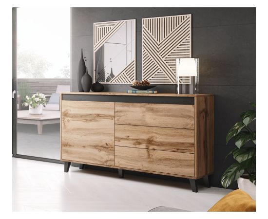 Cama Meble Cama chest of drawers NORD wotan oak/antracite