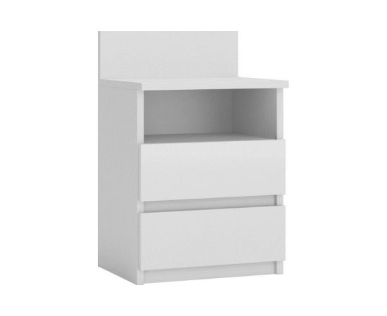 Top E Shop Topeshop M1 BIEL MAT nightstand/bedside table 2 drawer(s) White