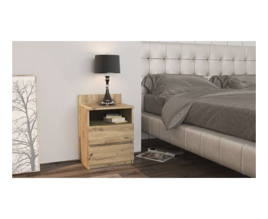 Top E Shop Topeshop M1 ARTISAN nightstand/bedside table 2 drawer(s) Oak