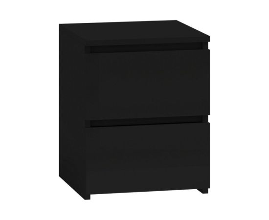 Top E Shop Topeshop M2 CZERŃ nightstand/bedside table 2 drawer(s) Black