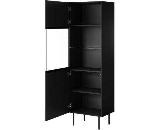 Cama Meble Display case PALAZZO 60x42x190 black + oak craft