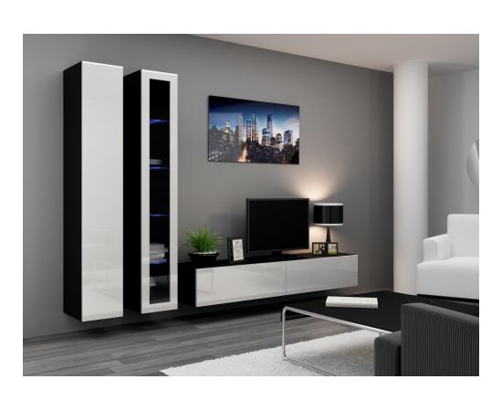 Cama Meble Cama Full cabinet VIGO '180' 180/40/30 white/black gloss