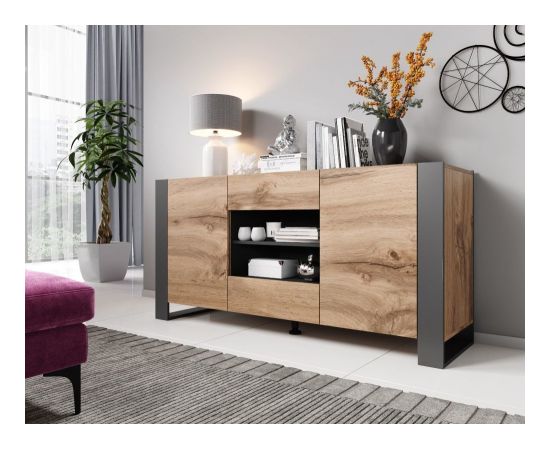 Cama Meble Cama chest of drawers WOOD wotan oak/antracite