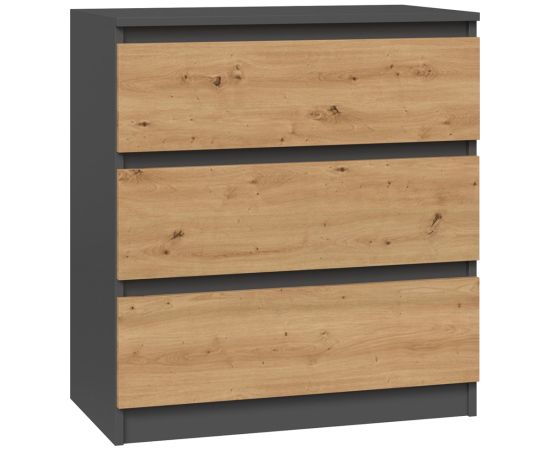 Top E Shop Topeshop M3 ANTRACYT/ARTISAN chest of drawers