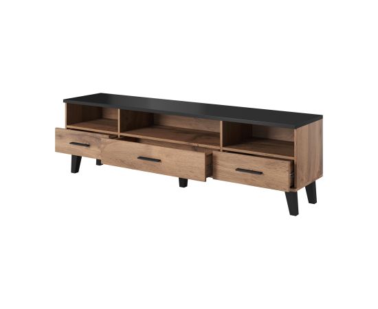 Cama Meble Cama RTV stand LOTTA 180cm wotan oak + mat black