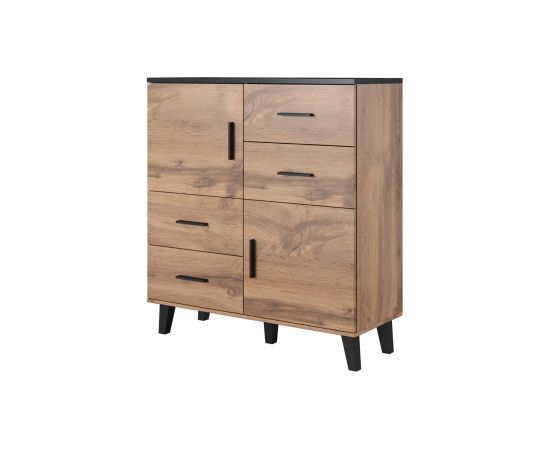 Cama Meble Cama sideboard LOTTA 110 2D4S wotan oak/mat black