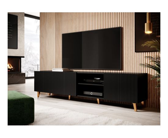 Cama Meble Cama RTV cabinet PAFOS 200x42x52 Black matt