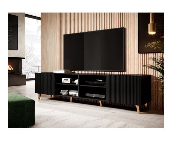 Cama Meble Cama RTV cabinet PAFOS 200x42x52 Black matt