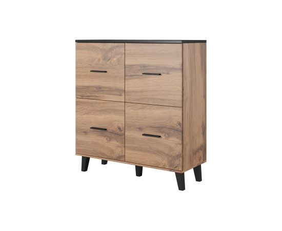 Cama Meble Cama sideboard LOTTA 110 4D wotan oak + mat black