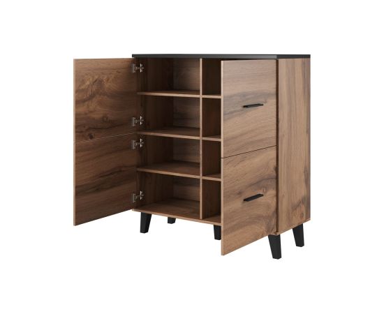 Cama Meble Cama sideboard LOTTA 110 4D wotan oak + mat black