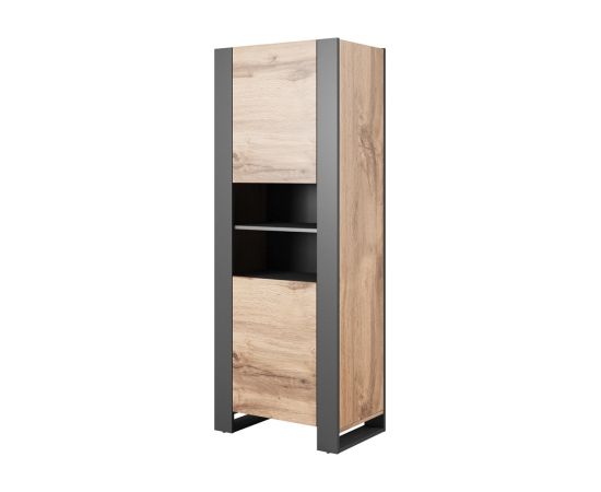 Cama Meble WOOD bookcase 65x40x170,5 oak wotan + anthracite