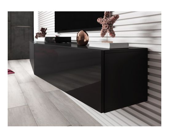 Cama Meble Cama TV stand VIGO SLANT 180cm (2x90) black/black gloss