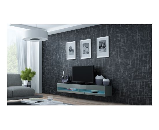 Cama Meble Cama TV stand VIGO NEW 30/180/40 grey/grey gloss