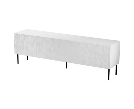 Cama Meble RTV JUNGLE cabinet 190x40.5x59.5 white matt + black legs