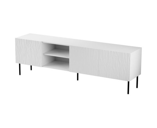 Cama Meble RTV JUNGLE cabinet 190x40.5x59.5 white matt + black legs