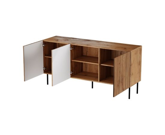 Cama Meble JUNGLE chest of drawers 152x40.5x74.5 oak wotan + black legs