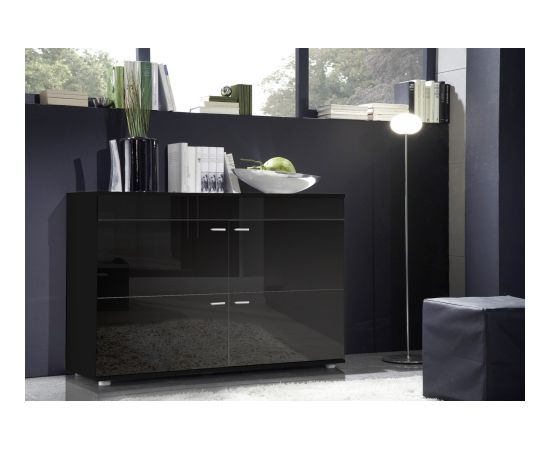 Cama Meble Cama sideboard LOGO II NIGHT 120/42/78 black/black gloss