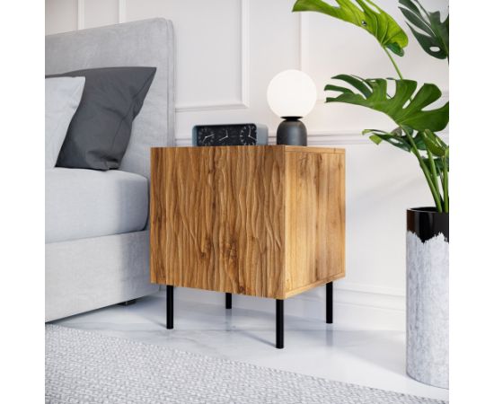 Cama Meble Bedside table 2 pcs. JUNGLE 53.5x40.5x44 oak wotant + black legs