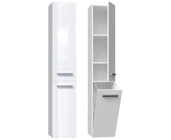 Top E Shop Bathroom cabinet NEL IV 31x30x174 cm, white, glossy