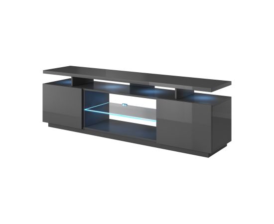 Cama Meble RTV EVA cabinet 180x40x56 graphite/gloss